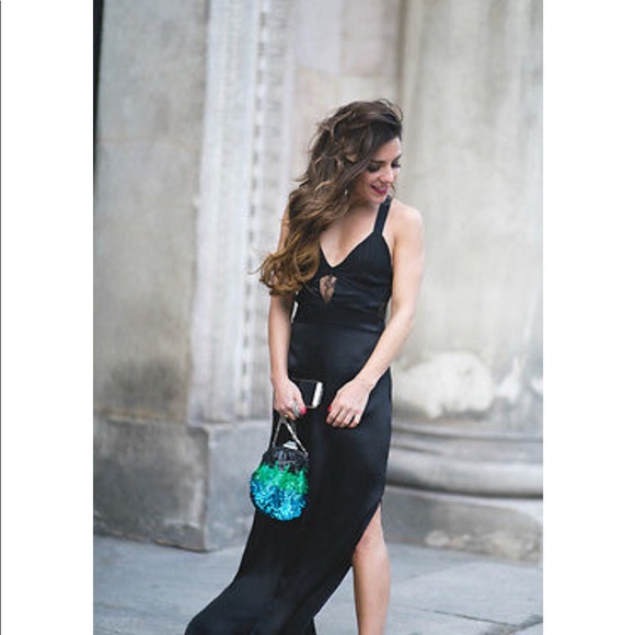 NWT Zara Black Lace Inset Camisole Maxi Dr… - Picture 3 of 8